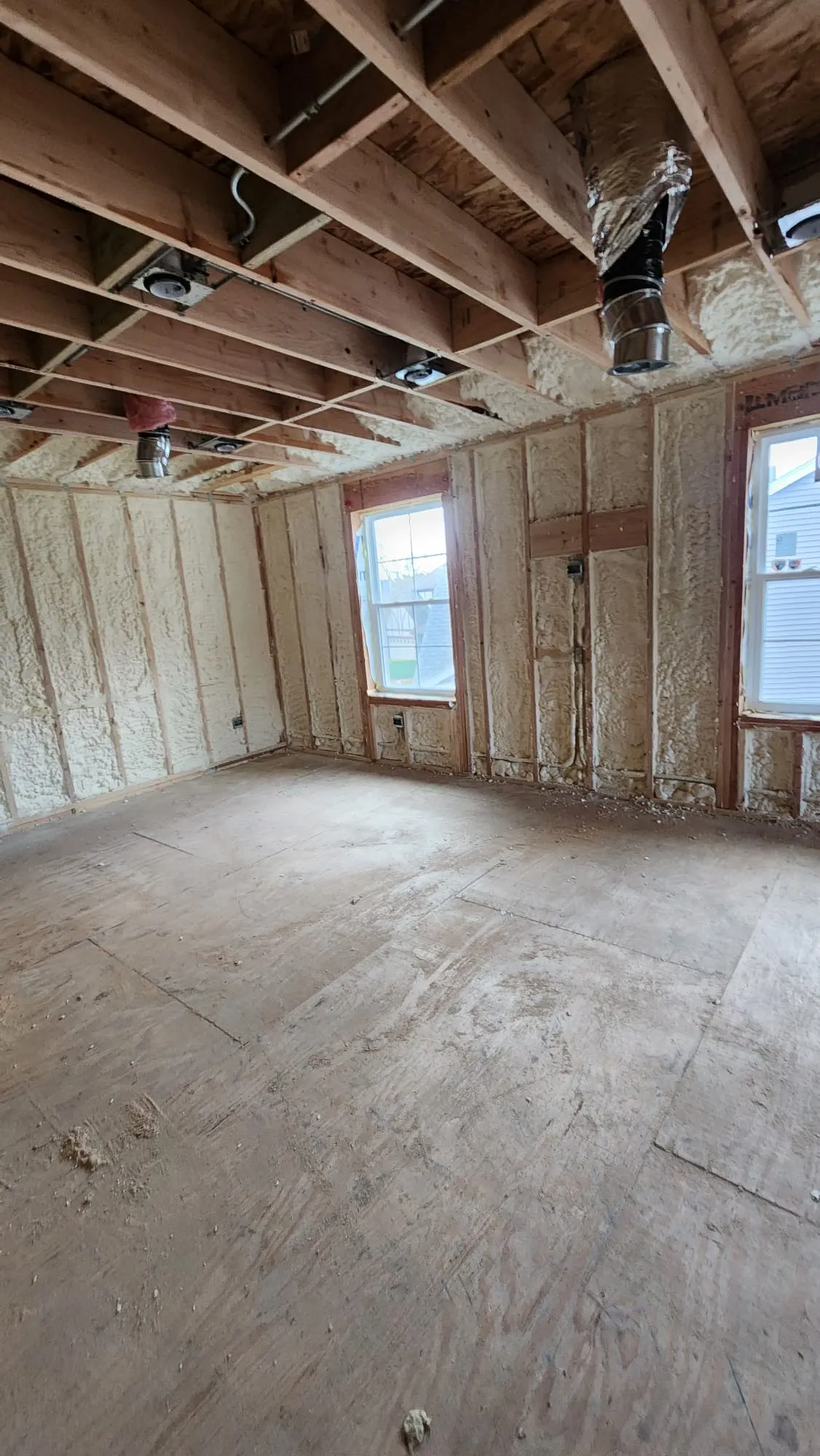 Basement framing and insulation before drywall in Glendale Heights