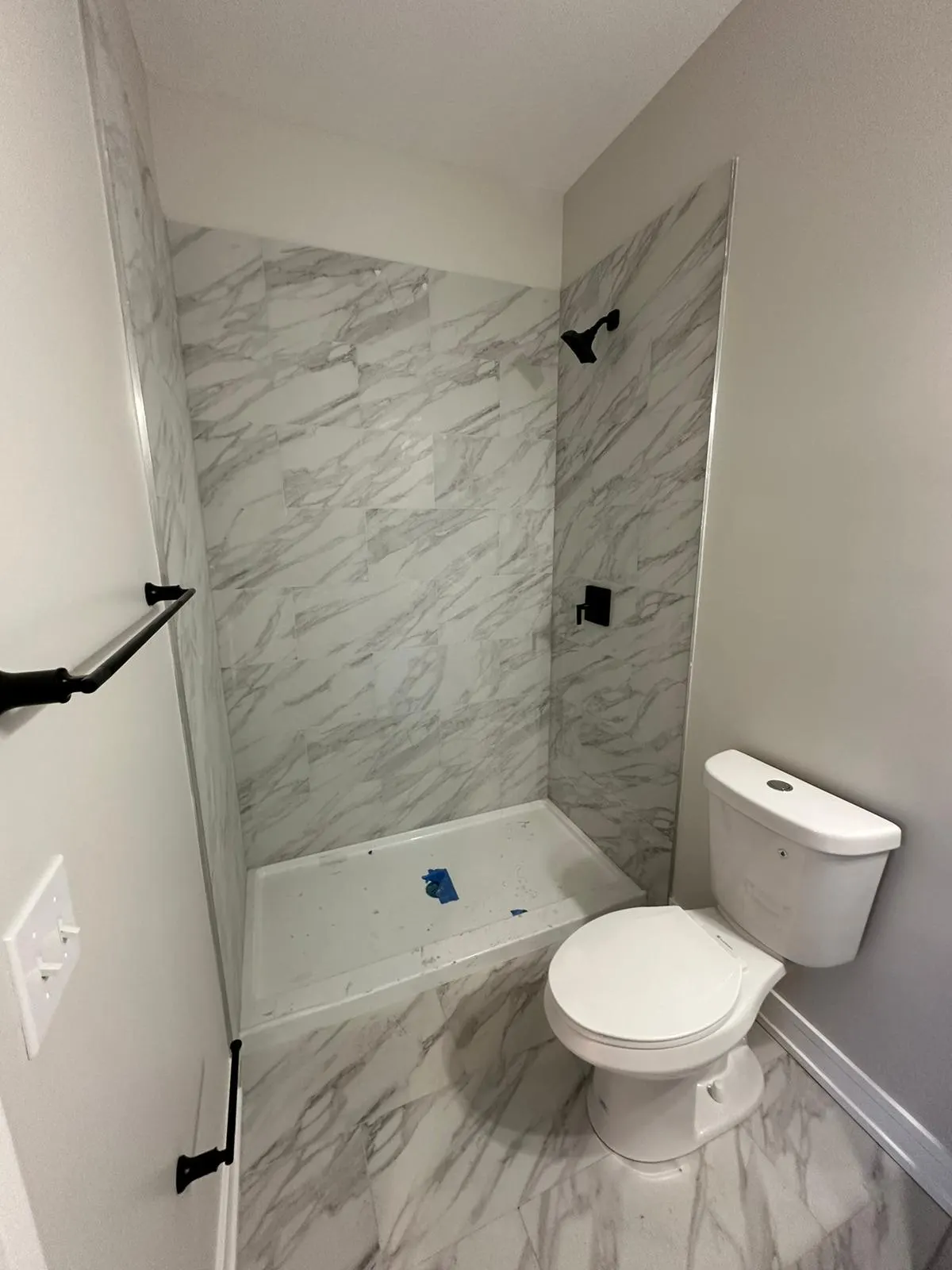 Full bathroom remodel with walk-in shower in Glendale Heights