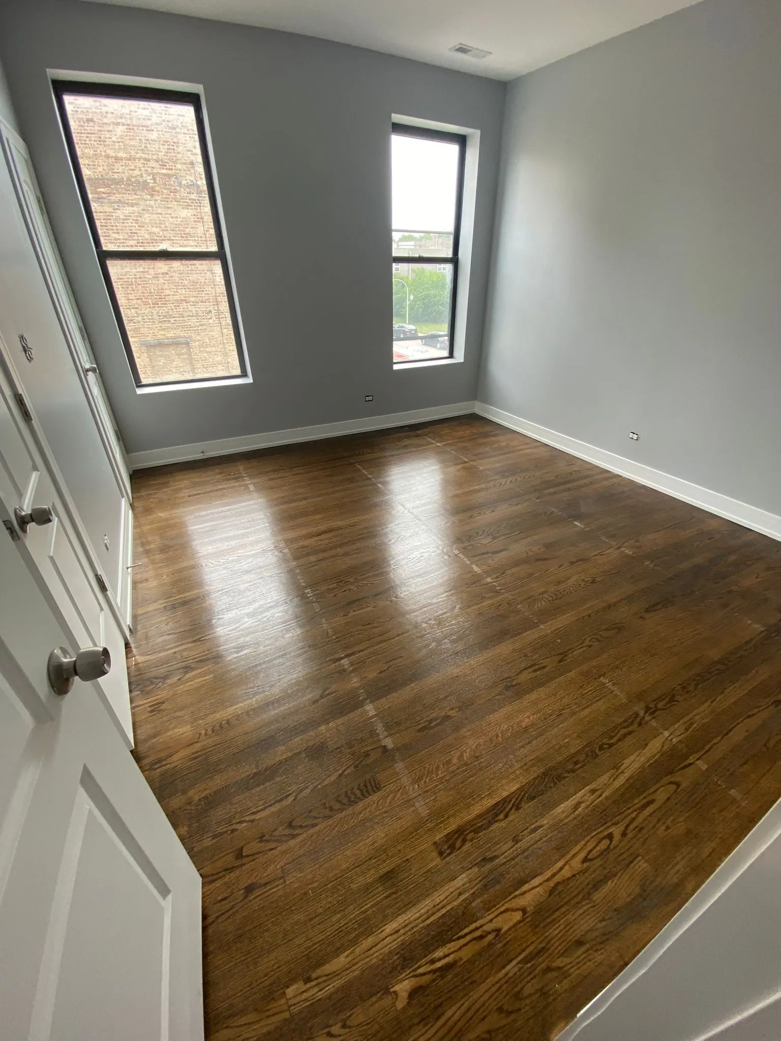 Refinished hardwood floor