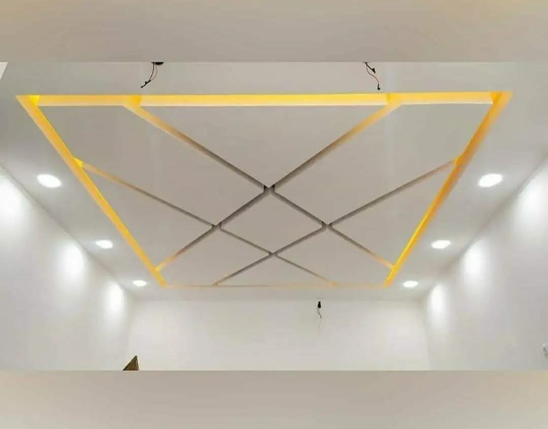 Freshly painted white ceiling with recessed lighting in Bloomingdale